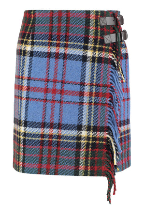 Ciro check pattern wool skirt-0